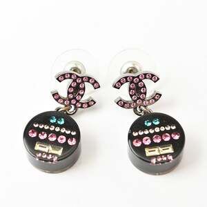Chanel Cc Logo Circle Earrings Metal #207494C84B